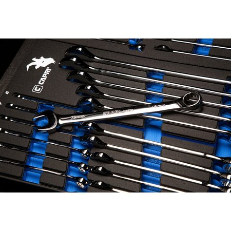 Capri Tools Combination Wrench Set W The Mechanic's Tray, Metric 6 to 24 mm, 19Pcs CP11390MT